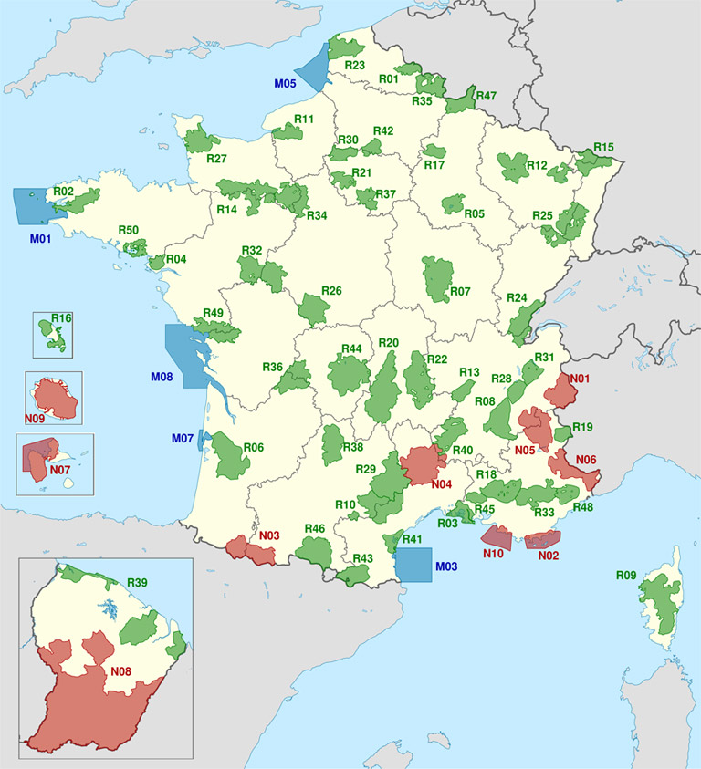 carte camping sauvage france